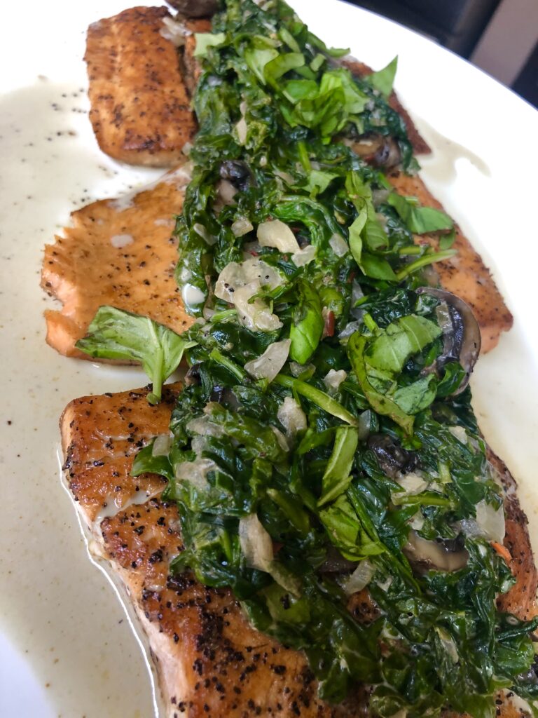 Easy Salmon Florentine